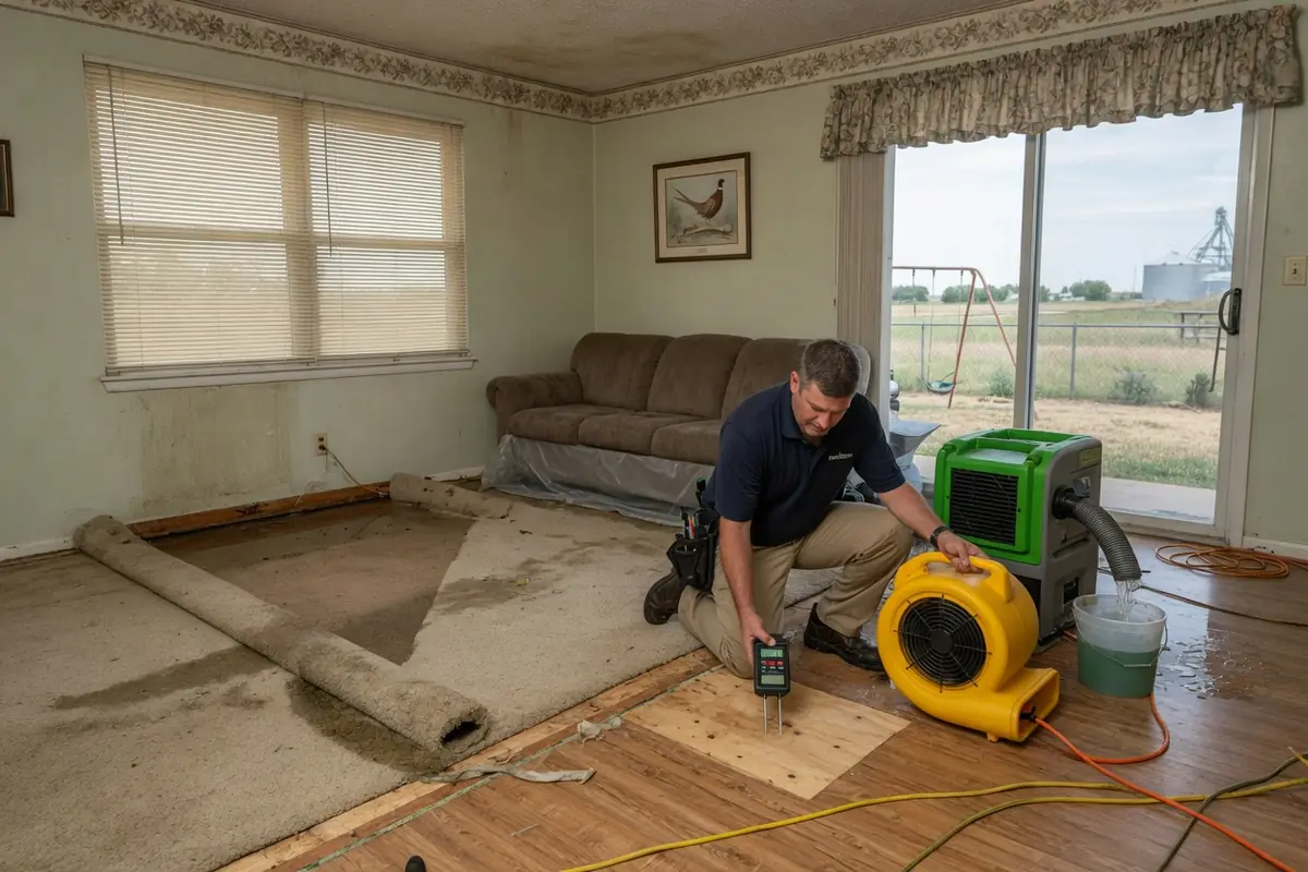 Emergency Water Damage Restoration Topeka KS, LLC crew at work